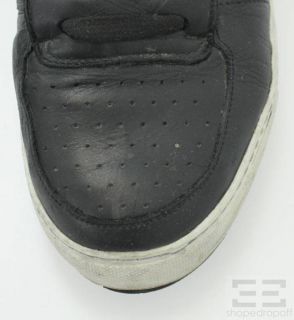 Kris Van Assche Mens Black Leather Suede Laceup High Top Sneakers Sz