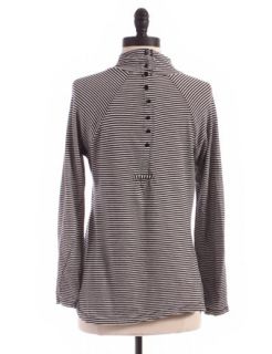 Zara Long Sleeve Black and White Knit Top Sz XL Shirt Striped