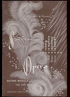 Program La Traviata 1946 Portland or Albanese Kullman Ligeti