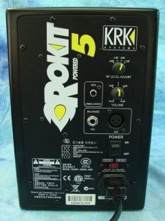 KRK Systems Rokit Powered 5 Studio Speaker Monitor w Power Cord Sound