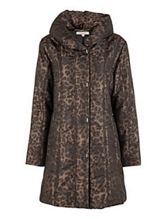 Jacques Vert Animal print quilted raincoat Multi Coloured   