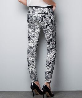 Zara Oriental Print Trousers Size UK 12 EU 40