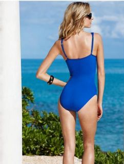 La Blanca Red Push Up Slimming One Piece Swimsuit 16 $124 New