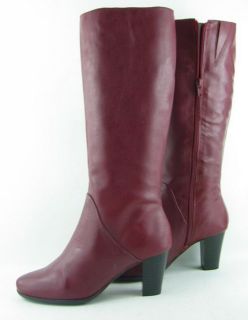 Kristina Bordeaux Red Womens Shoes Heel Tall Boots 6 5