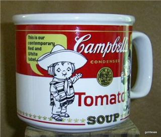 Campbells Tomato Soup Mug with Kids Contemporary Label