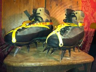 La Sportiva Trango Boots with Grivel Crampons Ice Climbing
