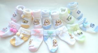 Pairs Baby Booties Bear Rabbit Socks 0 to 6M New