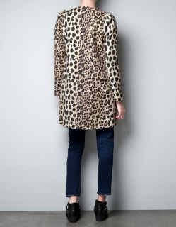 Zara Stunning Leopard Print Coat Size XL
