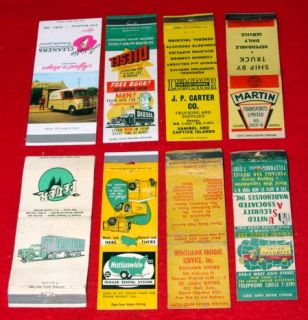 32 Vintage 1940 70s Truck Matchbooks Delivery & Tractor Trailer Semi