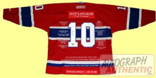 Autographed Guy Lafleur Limited Edition Career Jersey