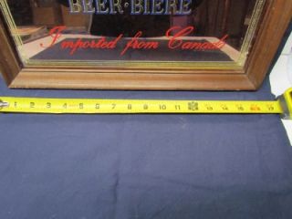 Vintage LABATTS Beer Bar Mirror Sign  14 x 17 w/ Wood Frame