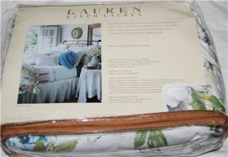 Ralph Lauren Home Lake Floral King Duvet Shams New 1st Quality