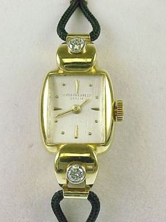 Philippe Geneve 18K Gold Diamond Ladies Wristwatch Fancy Lug