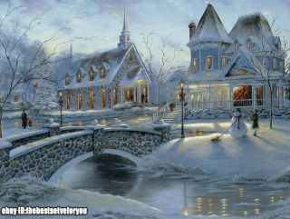 FreeOriginal HD Print oil painting on canvas art deco  Christmas Eve