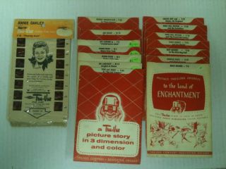 Lot of 15 1950s Tru Vue Stereo Film Cards TV Shows Robin Hood Kit