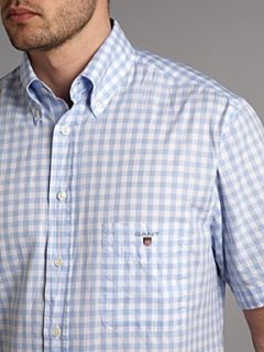 Gant Short Sleeve oxford gingham shirt Blue   