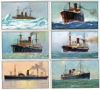 USSR Six 1933 Soviet Merchant Ships Cards