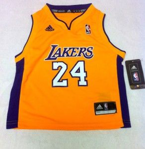 NBA Adidas Los Angeles Lakers Kobe Bryant 24 Gold Toddler Jersey