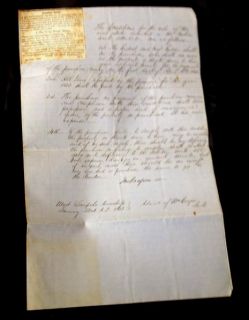 1853 Antique Ephemera Wm Cooper Lancaster PA Public Sale Document