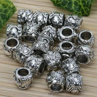 20pc Tibetan Silver Frog Large Hole Beads Fit Bracelet