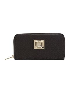 DKNY Vintage zip around rectangular purse in black   