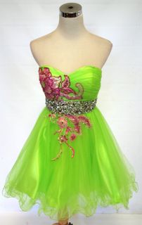 Lara Design $420 Green Pageant Ball Evening Gown 14
