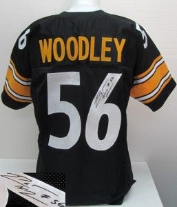 Lamarr Woodley Signed Pittsburgh Steelers Black Custom Jersey JSA
