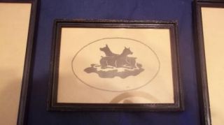 Silhouette Dogs Wall Hanging by Larry Puddle Picture Frame Home Decor