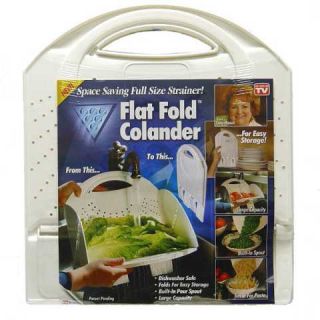 LOT OF 3 FLAT FOLD COLANDERS GREAT CHRISTMAS FIFT, KITCHEN TOOLS SAVE