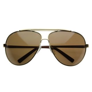 Extra Large Full Metal Thin Frame Oversize Mirrored Aviator Sunglasses