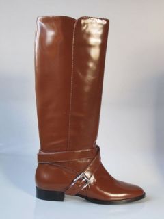 Hot New Marc Jacobs Luggage Brown Riding Flat Tall Boots