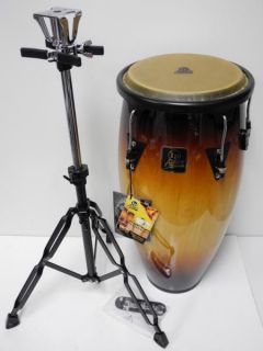 LP Latin Percussion Aspire Sunburst Wood 11 Conga w/ Black Stand