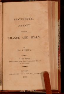 Journey Through France Italy Mr Yorick Sterne Coloured Illus
