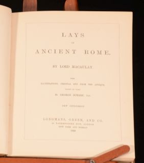 1899 Lays of Ancient Rome Lord Macaulay