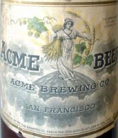 Acme Beer Tin Litho Sign 1940s Vintage 16 x 23 Excellent Condtion