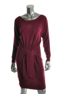 Laundry by Design New Pink Boat Neck Tie Front Dress Sweaterdress L