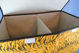 New Tiger Animal Print Laundry Double Hamper Folding Portable Dorm