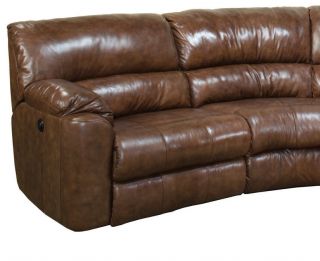 Family Room St Cloud Leather Sectional Recliner Sofa