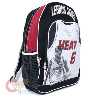 NBA Miami Heat 6 Lebron James School Backpack Large Bag