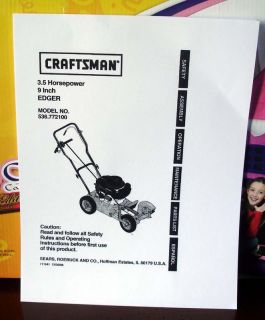  Craftsman 3 5 HP Lawn Edger Trimmer Manual