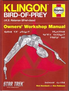 Star Trek Klingon Bird of Prey Owners Workshop Manual Hardcover Book