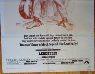 Leadbelly Orig Movie Poster 1976 Folded One Sheet 1sh Blues Huddie