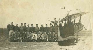 WWI Fighter Plane Group Snapshot Photo