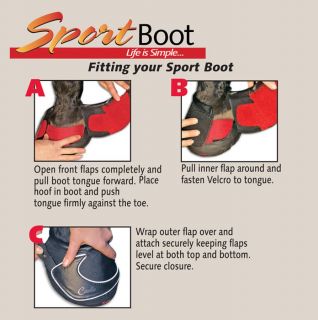 Cavallo Horse Hoof Sport Boot Size 1 with Pastern Wraps and Gel Pad