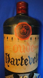 Old Leiden 1930s Advertising Wall Clock Bottle Brandy