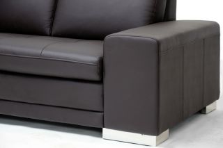 Contemporary Calista Leather Sectional Sofa Reverse