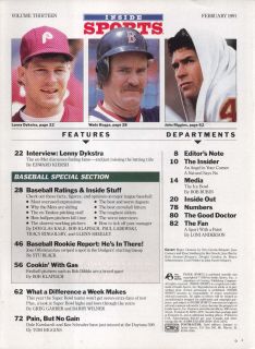 Roger Clemens Jose Canseco Lenny Dykstra Rob Dibble 2 1991