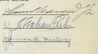 Samuel Goldwyn Abraham Lehr Signed 1933 Board of Directors Agreement