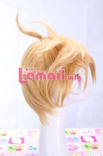 Kagamine Rin Len Vocaloid Short Golden Cosplay Party Hair Wig RW93