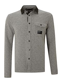 Bench Long sleeved quilted cordurouy shirt Grey   